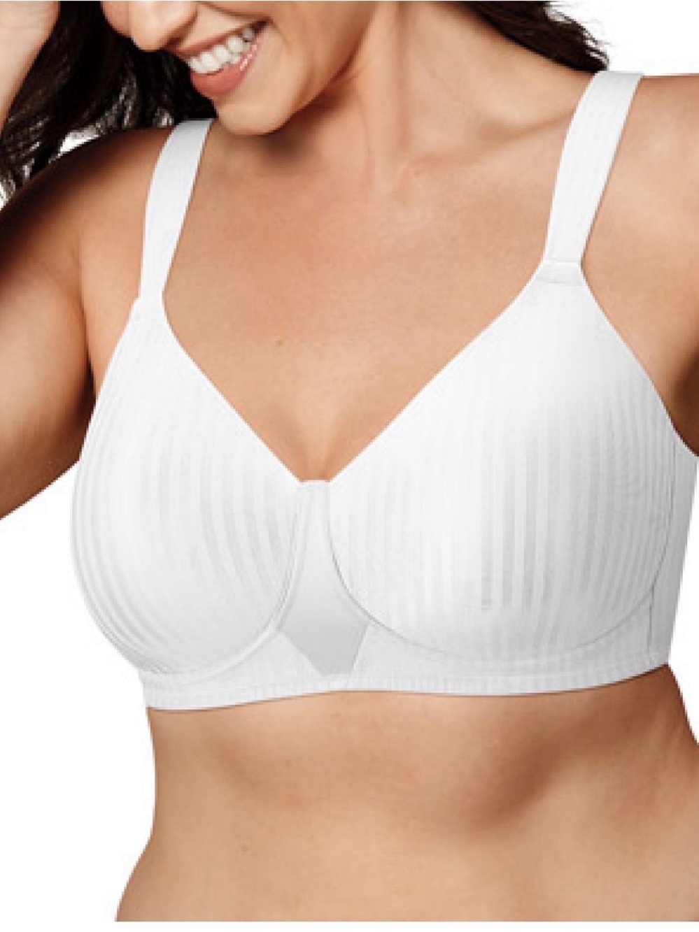 Playtex Secrets Perfectly Smooth Shaping Wireless Bra 36 D Color White